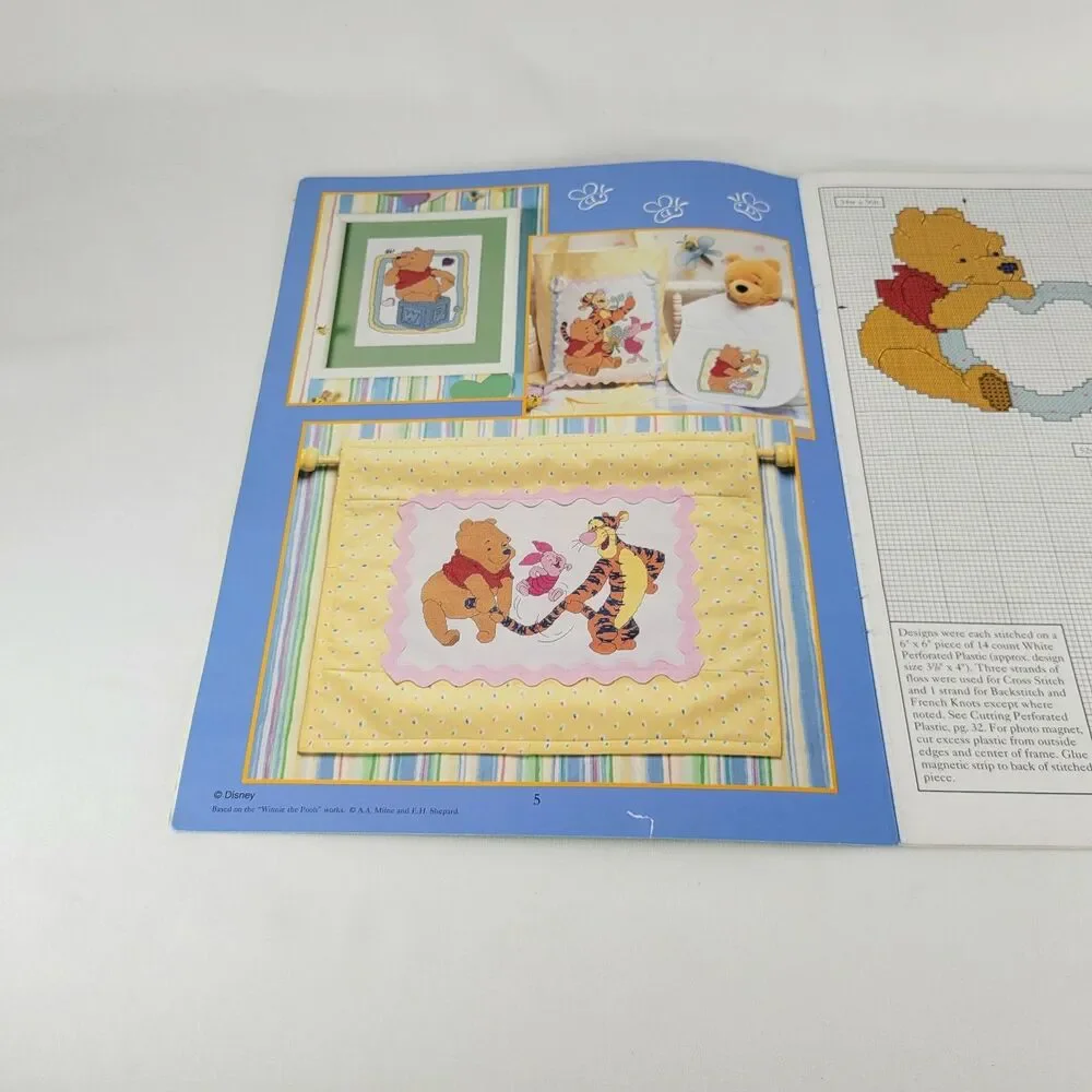 Vintage Disney Home Winnie The Pooh Baby Cross Stitch Pattern Book 3125 Y2K 90s